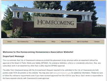 Tablet Screenshot of homecomingcommunity.org